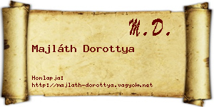 Majláth Dorottya névjegykártya